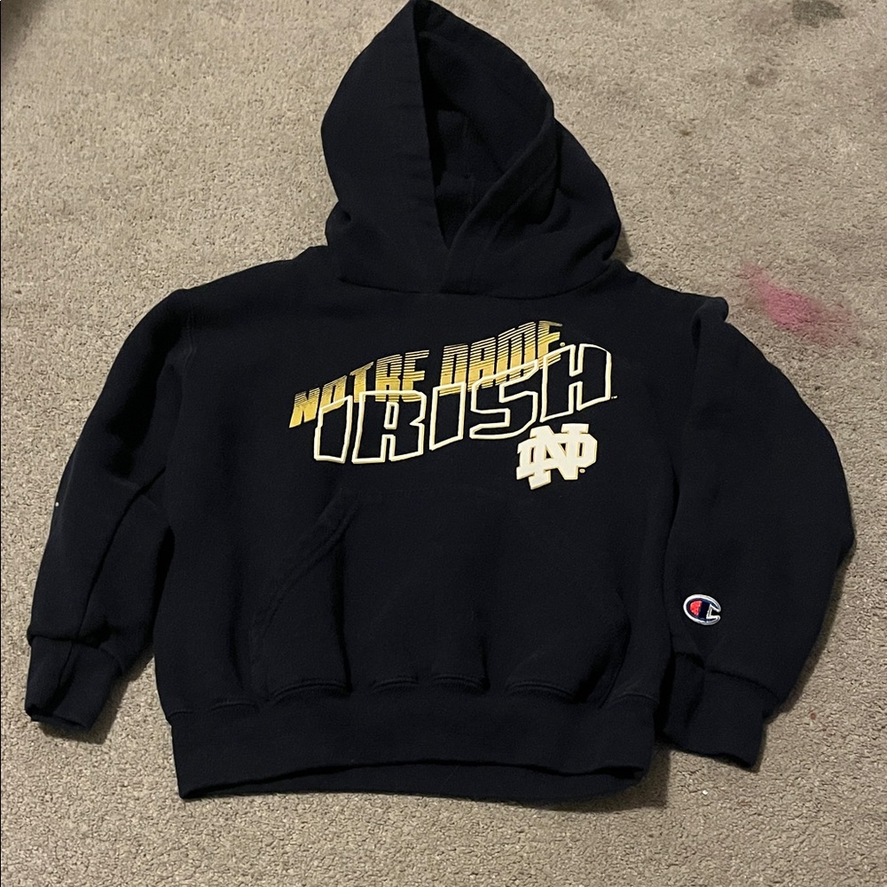 Champion Kids Notre Dame Irish Hoodie - Navy and Gold